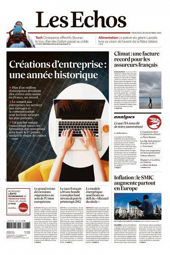Les Echos du Mercredi 28 Décembre 2022