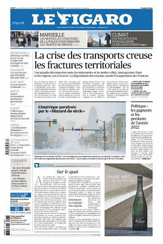 Le Figaro du Mercredi 28 Décembre 2022