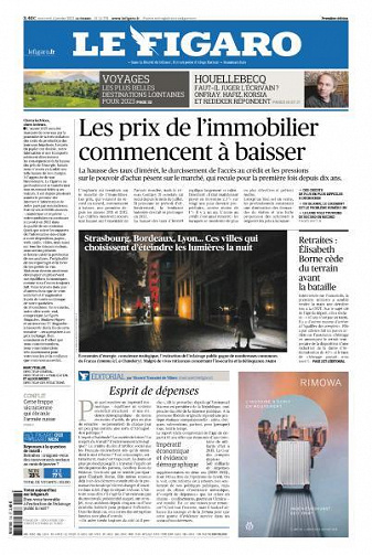 Le Figaro du Mercredi 4 Janvier 2023