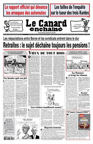 Le Canard enchaîné - 4 Janvier 2023