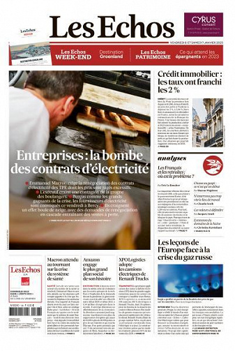 Les Echos du Vendredi 6 et Samedi 7 Janvier 2023