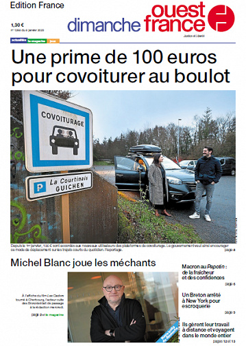 Ouest-France Edition France Du Dimanche 8 Janvier 2023
