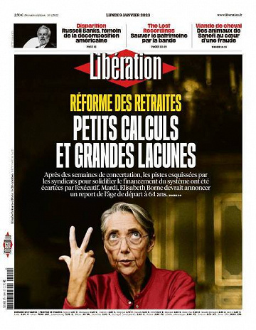 Libération du Lundi 9 Janvier 2023