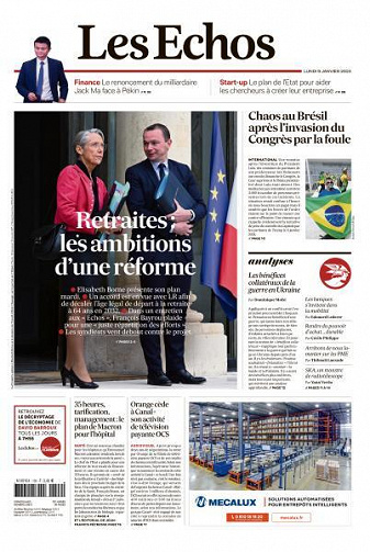 Les Echos du Lundi 9 Janvier 2023