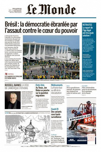 Le Monde du Mardi 10 Janvier 2023