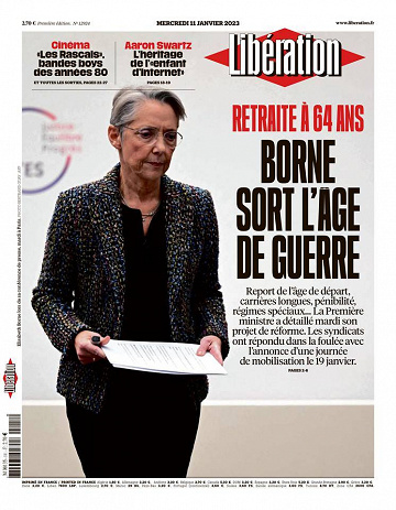 Libération du Mercredi 11 Janvier 2023