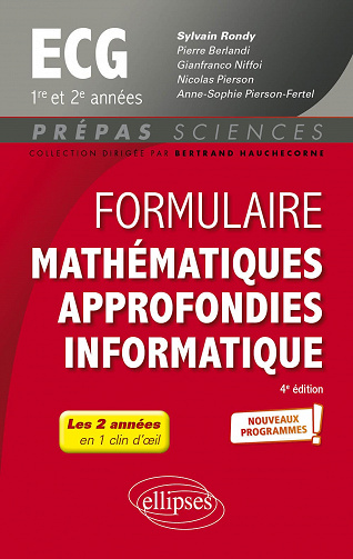 Formulaire Mathématiques approfondies informatique - Collectif (2022)
