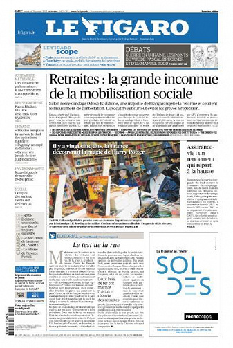 Le Figaro du Vendredi 13 Janvier 2023