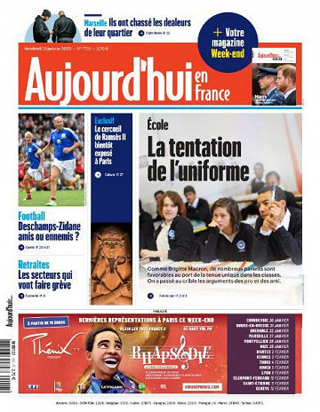 Aujourd’hui en France - 13 Janvier 2023