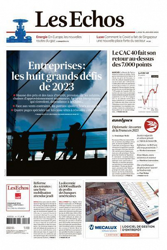 Les Echos du Lundi 16 Janvier 2023
