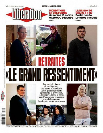 Libération du Lundi 16 Janvier 2023