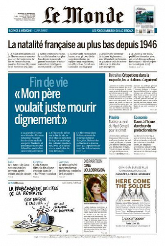 Le Monde du Mercredi 18 Janvier 2023