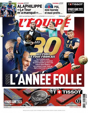 L’equipe du Mercredi 18 Janvier 2023