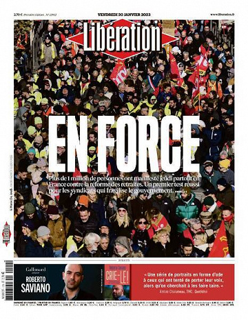 Libération du Vendredi 20 Janvier 2023