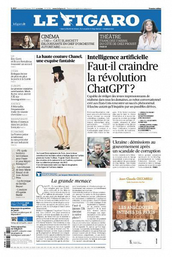 Le Figaro du Mercredi 25 Janvier 2023