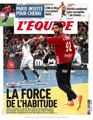 L’equipe du Jeudi 26 Janvier 2023