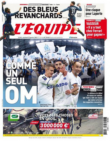 L’equipe du Vendredi 27 Janvier 2023