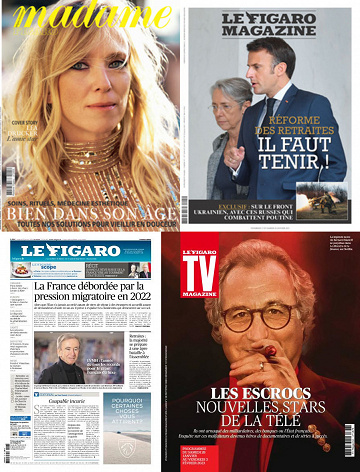 Pack Le Figaro et ses 3 suppléments - Vendredi 27 Janvier 2023