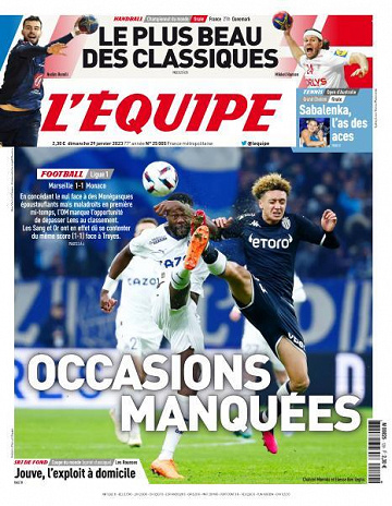 L’equipe du Dimanche 29 Janvier 2023