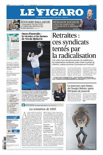 Le Figaro du Lundi 30 Janvier 2023