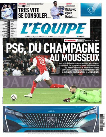 L’equipe du Lundi 30 Janvier 2023