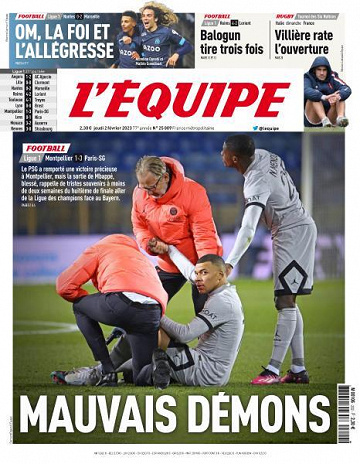 L’equipe du Jeudi 2 Février 2023