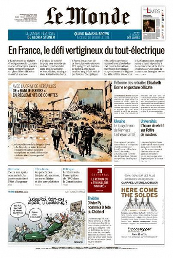 Le Monde du Vendredi 3 Février 2023