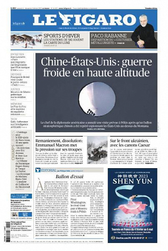 Le Figaro du Samedi 4 et Dimanche 5 Février 2023
