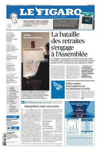 Le Figaro du Lundi 6 Février 2023