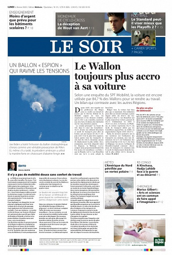 Le Soir Wallonie Du Lundi 06 Fevrier 2023
