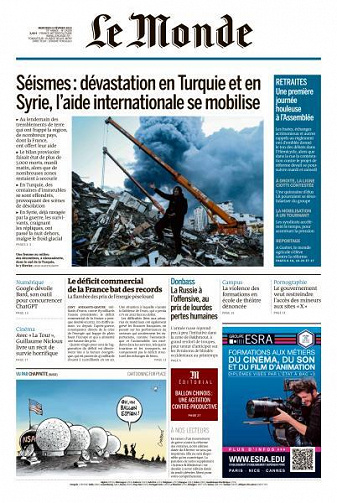 Le Monde du Mercredi 8 Février 2023