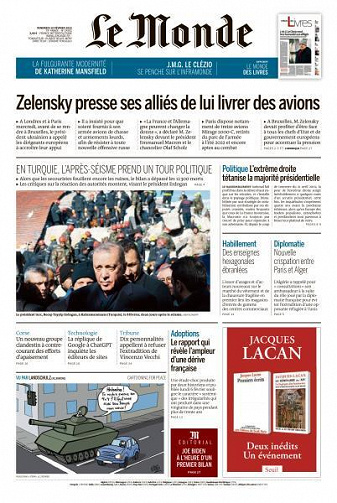 Le Monde du Vendredi 10 Février 2023