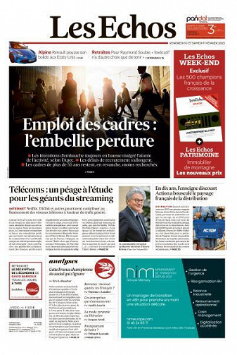 Les Echos du Vendredi 10 Février 2023