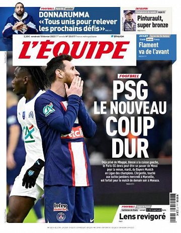 L’equipe du Vendredi 10 Février 2023