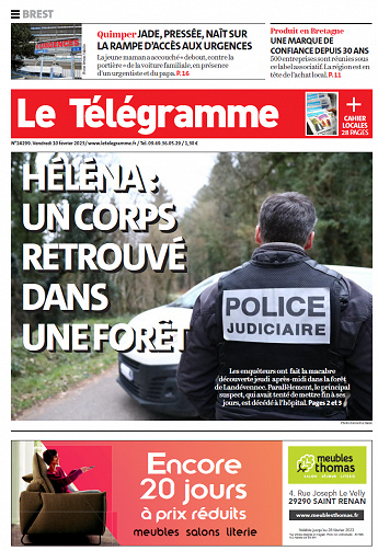 Le Télégramme (Brest, Lorient) du Vendredi 10 Février 2023