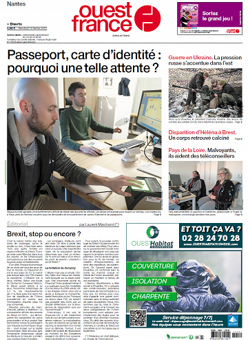 Ouest-France (Lorient, Nantes) du Vendredi 10 Février 2023