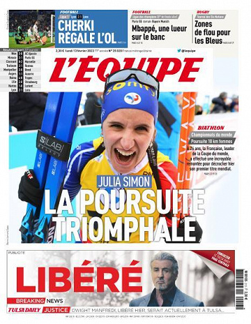 L’equipe du Lundi 13 Février 2023