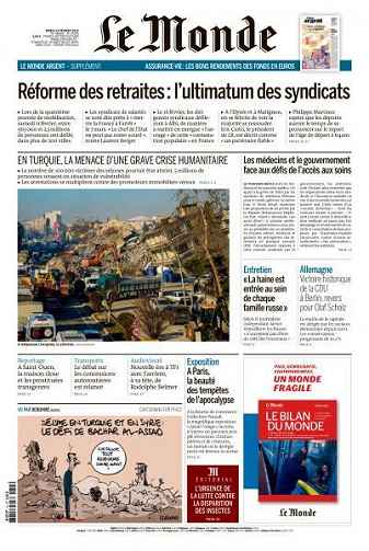 Le Monde du Mardi 14 Février 2023