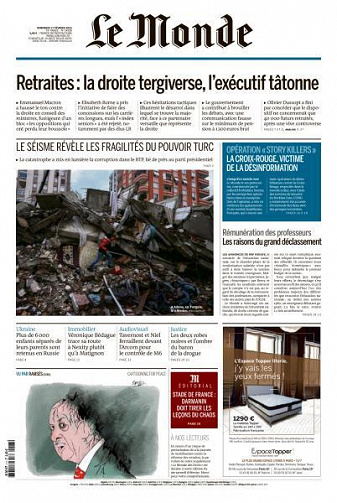 Le Monde du Vendredi 17 Février 2023