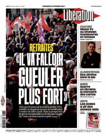 Libération du Vendredi 17 Février 2023