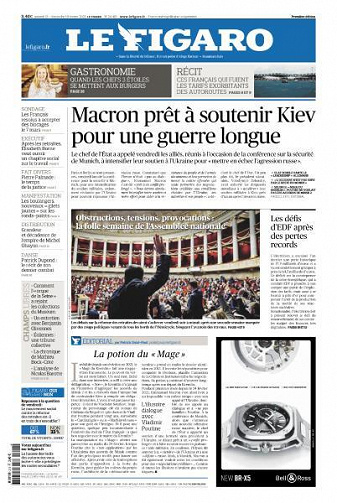 Le Figaro du Samedi 18 et Dimanche 19 Février 2023