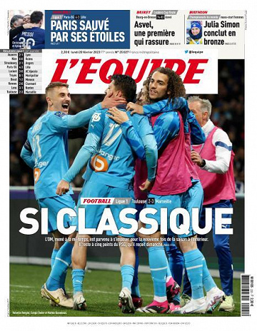 L’equipe du Lundi 20 Février 2023