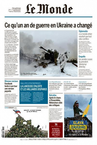 Le Monde du Mardi 21 Février 2023
