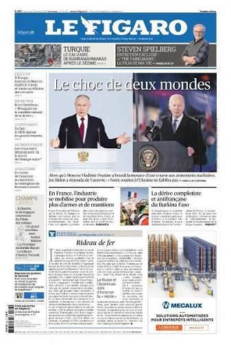 Le Figaro du Mercredi 22 Février 2023