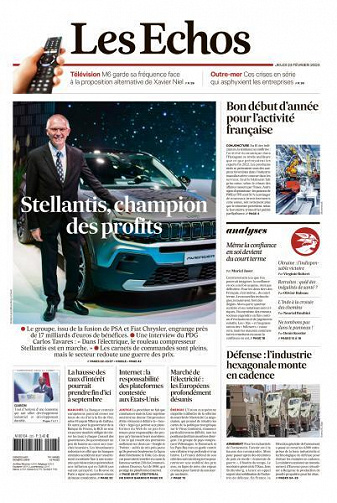 Les Echos du Jeudi 23 Février 2023