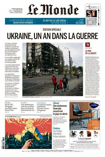 Le Monde du Vendredi 24 Février 2023