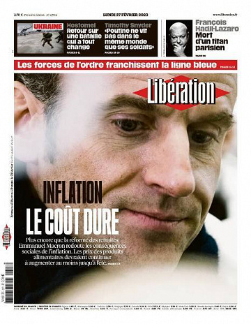 Libération du Lundi 27 Février 2023