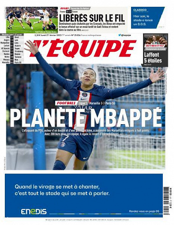 L’equipe du Lundi 27 Février 2023