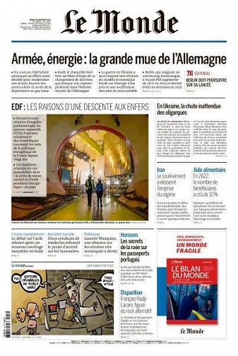 Le Monde du Mardi 28 Février 2023