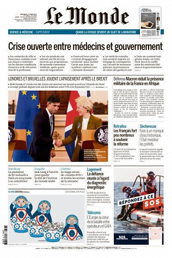 Le Monde du Mercredi 1er Mars 2023